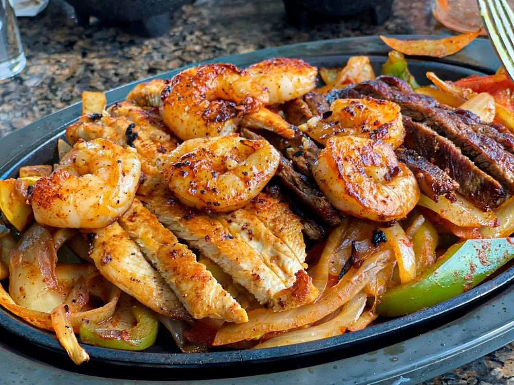 Shrimp fajitas